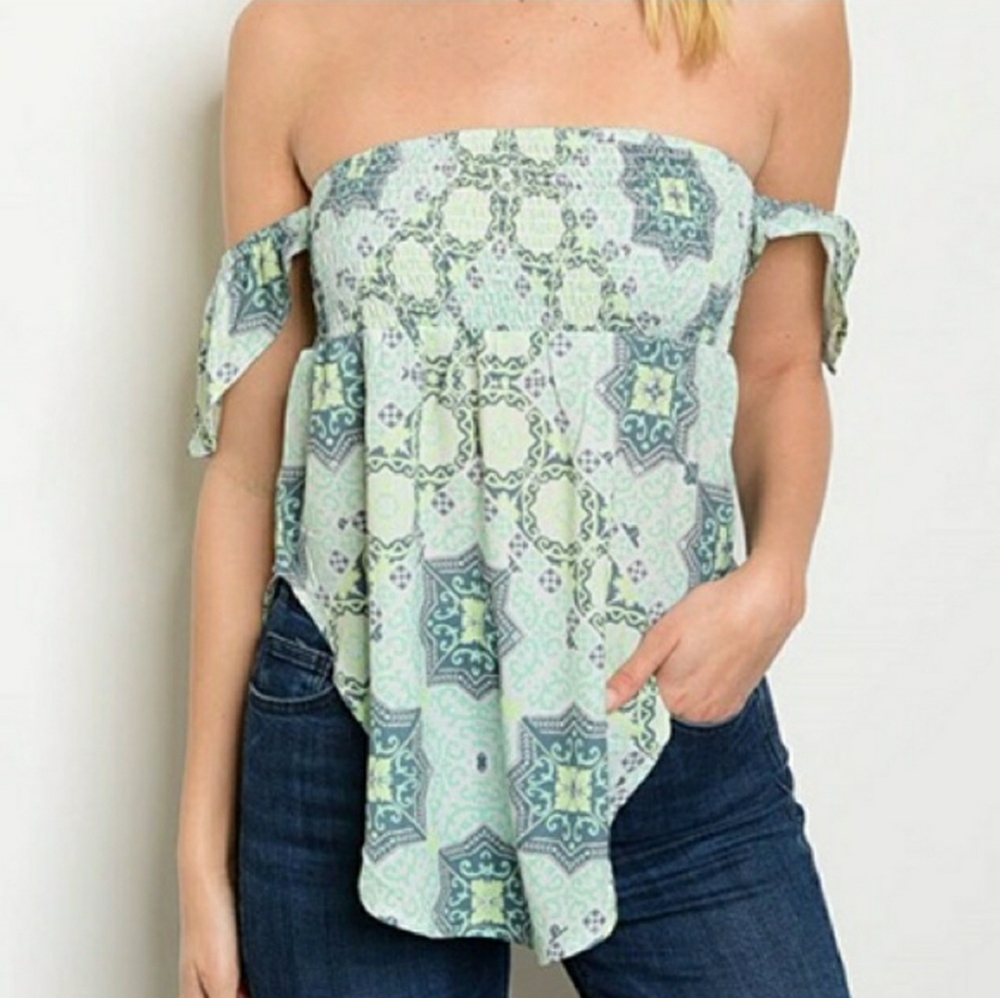 Boho off the shoulder top
